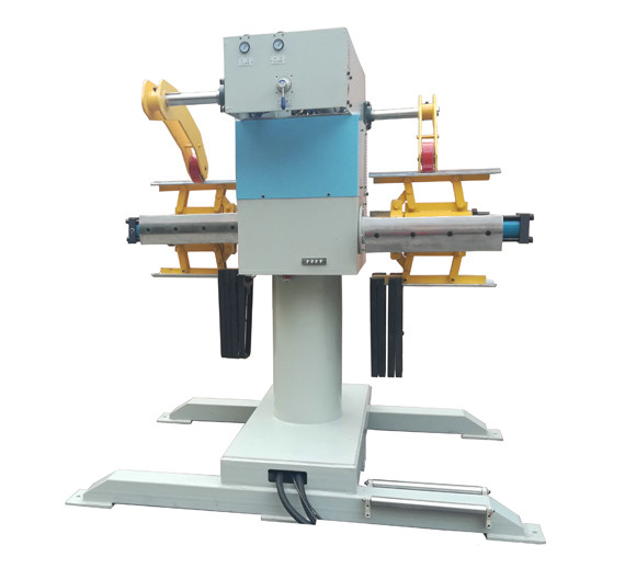 無(wú)動(dòng)力雙頭開卷機(jī)帶壓料臂款